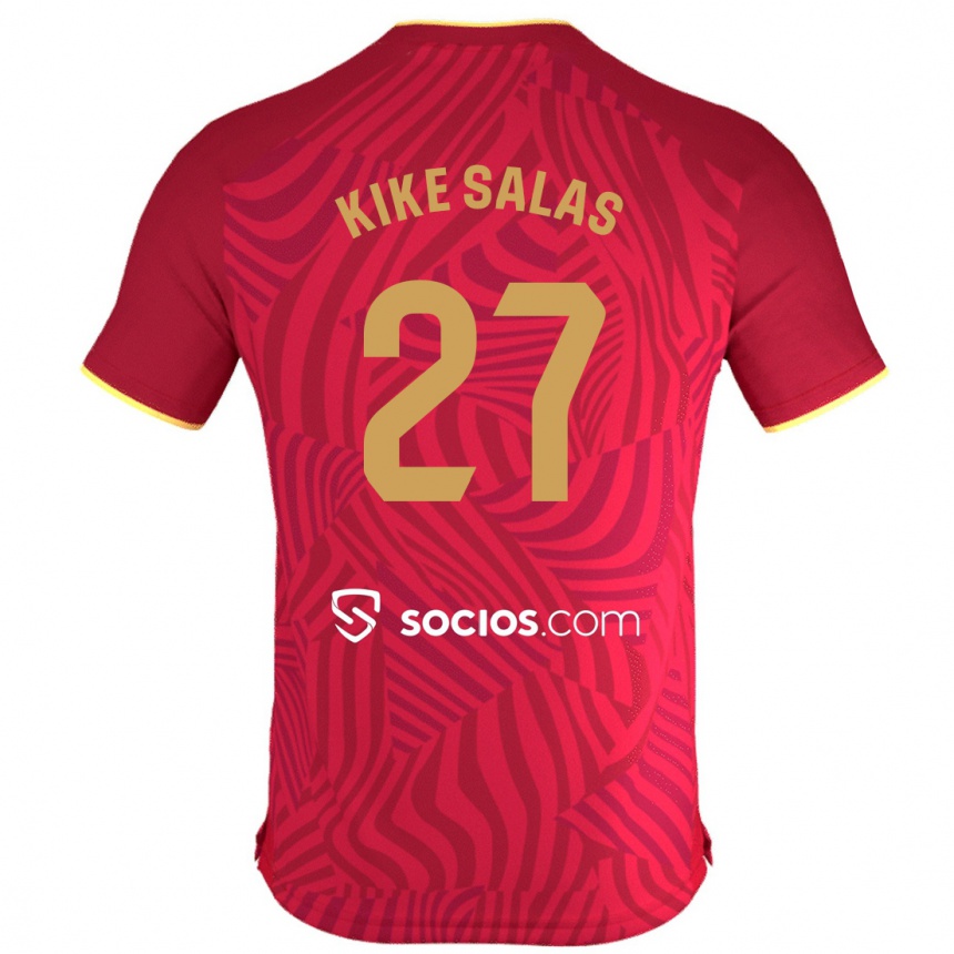 Niño Fútbol Camiseta Kike Salas #27 Rojo 2ª Equipación 2023/24