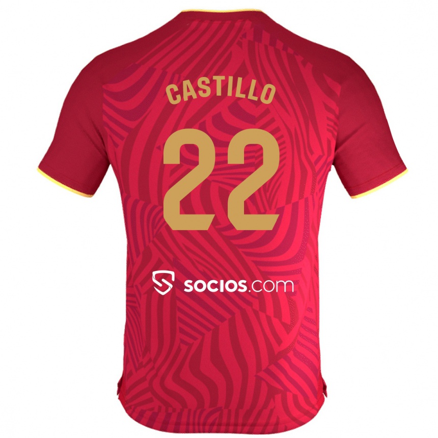 Niño Fútbol Camiseta José Castillo #22 Rojo 2ª Equipación 2023/24