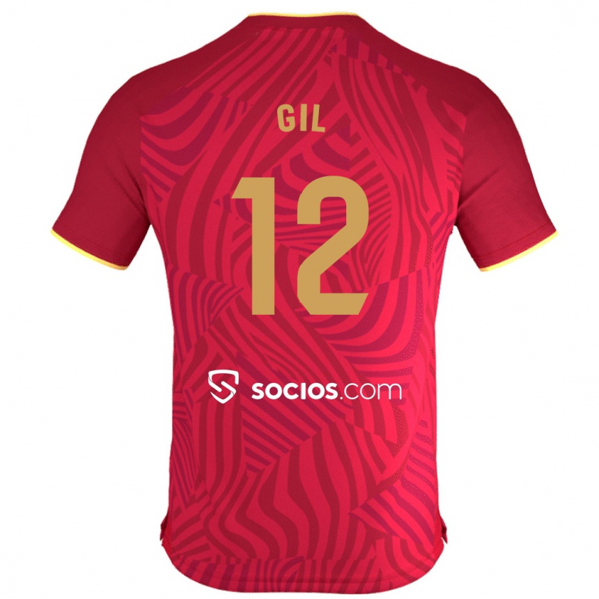 Niño Fútbol Camiseta Dani Gil #12 Rojo 2ª Equipación 2023/24