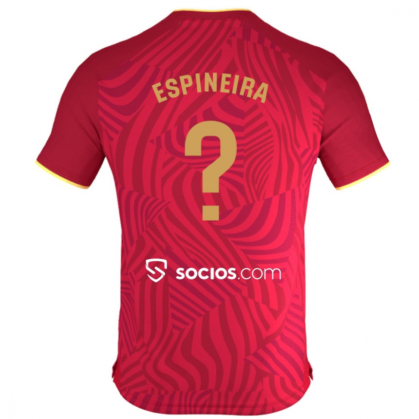 Niño Fútbol Camiseta Alberto Espiñeira #0 Rojo 2ª Equipación 2023/24