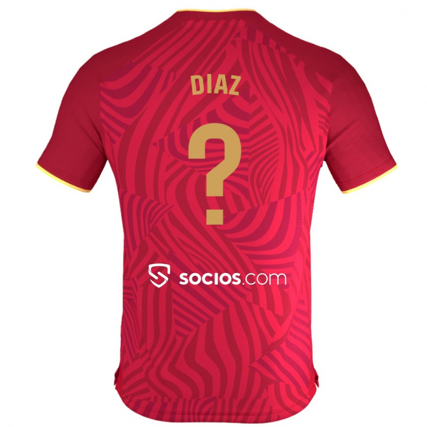 Niño Fútbol Camiseta Álvaro Díaz #0 Rojo 2ª Equipación 2023/24