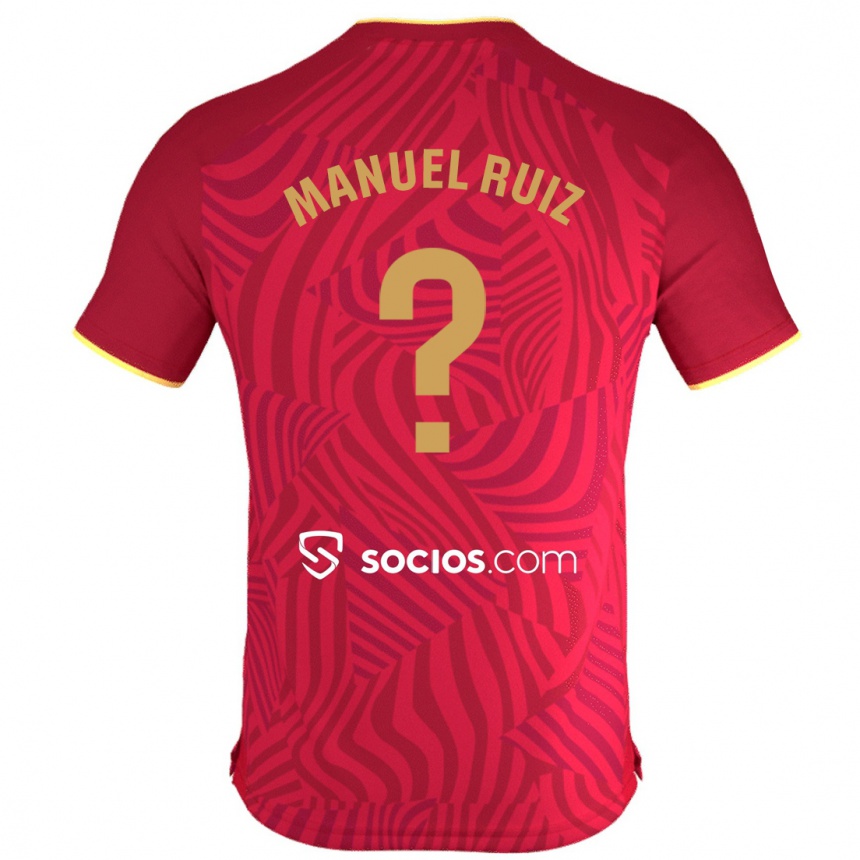 Niño Fútbol Camiseta José Manuel Ruiz #0 Rojo 2ª Equipación 2023/24