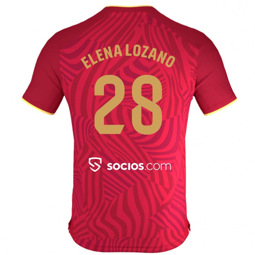 Niño Fútbol Camiseta Elena Lozano Gallego #28 Rojo 2ª Equipación 2023/24