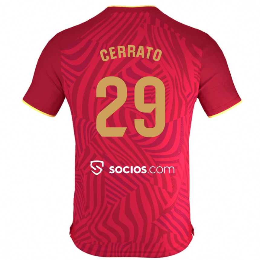 Niño Fútbol Camiseta Alba Cerrato Izquierdo #29 Rojo 2ª Equipación 2023/24