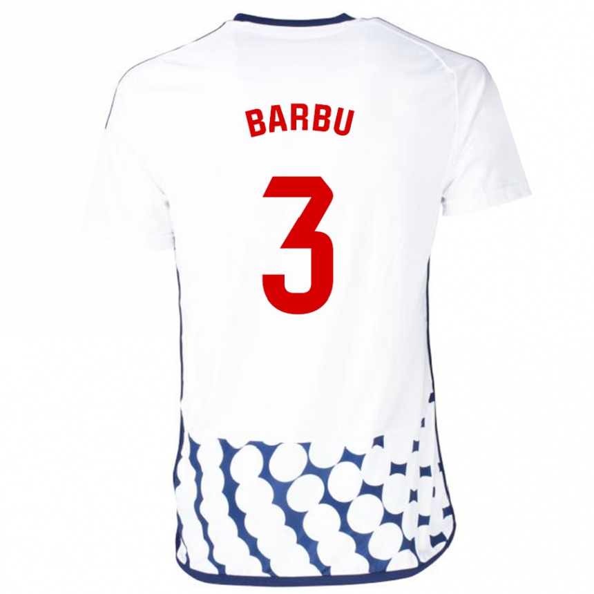 Niño Fútbol Camiseta Álex Barbu #3 Blanco 2ª Equipación 2023/24