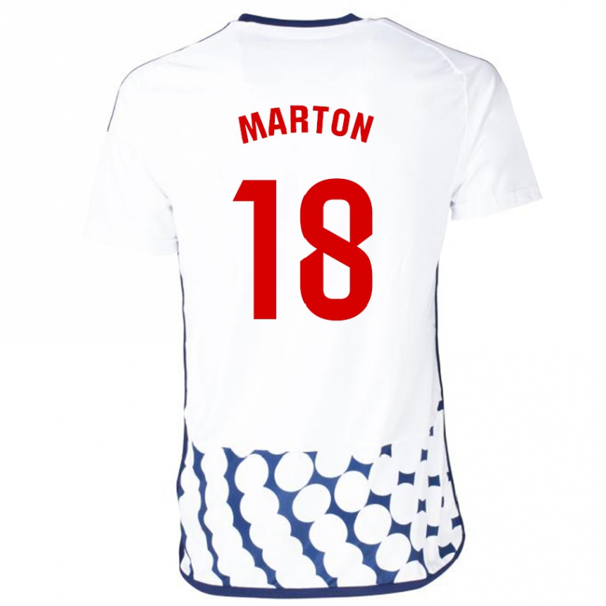 Niño Fútbol Camiseta Javier Martón #18 Blanco 2ª Equipación 2023/24