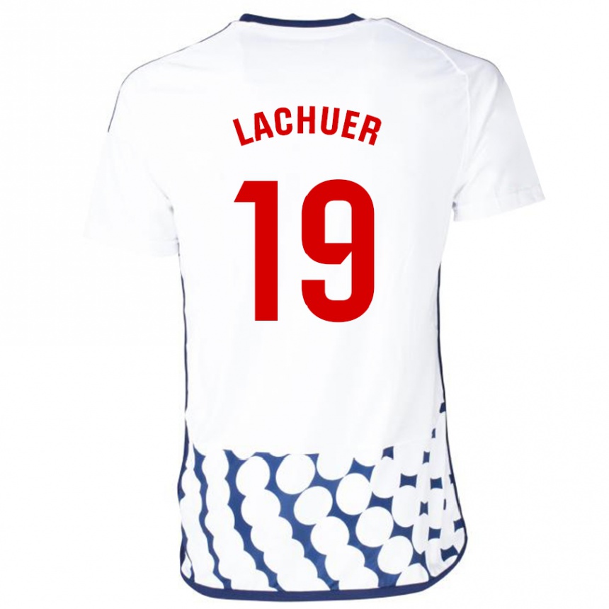 Niño Fútbol Camiseta Mathis Lachuer #19 Blanco 2ª Equipación 2023/24