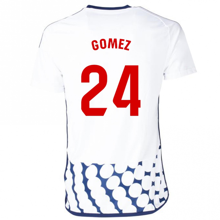 Niño Fútbol Camiseta Jonathan Gómez #24 Blanco 2ª Equipación 2023/24