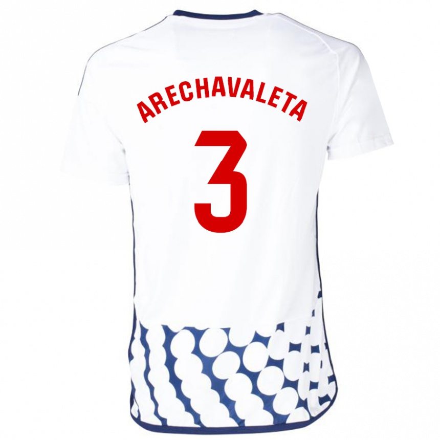 Niño Fútbol Camiseta Jorge Arechavaleta #3 Blanco 2ª Equipación 2023/24