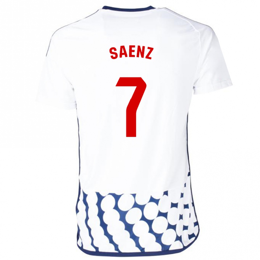 Niño Fútbol Camiseta Raúl Sáenz #7 Blanco 2ª Equipación 2023/24