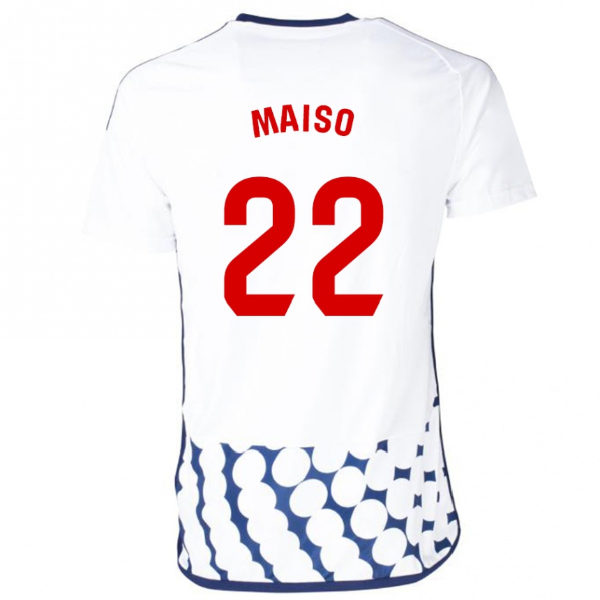 Niño Fútbol Camiseta Álvaro Maiso #22 Blanco 2ª Equipación 2023/24