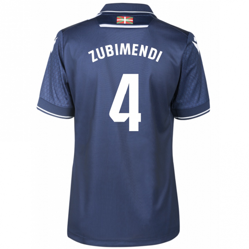 Niño Fútbol Camiseta Martín Zubimendi #4 Armada 2ª Equipación 2023/24