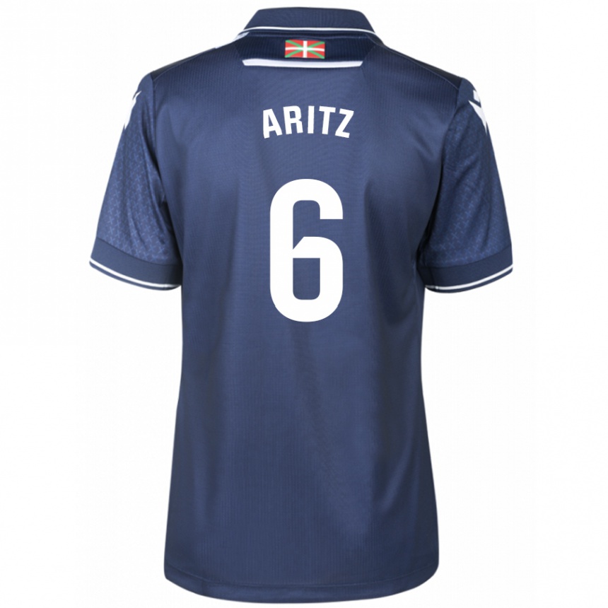 Niño Fútbol Camiseta Aritz Elustondo #6 Armada 2ª Equipación 2023/24