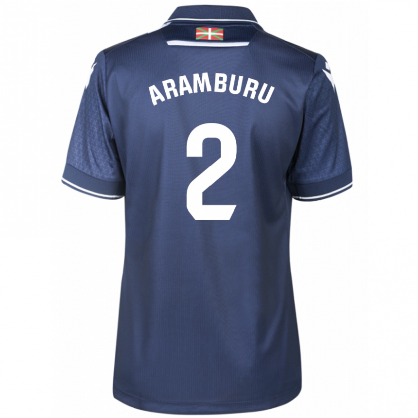 Niño Fútbol Camiseta Jon Aramburu #2 Armada 2ª Equipación 2023/24