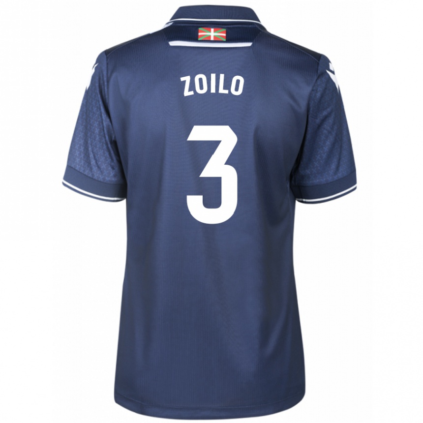 Niño Fútbol Camiseta Ander Zoilo #3 Armada 2ª Equipación 2023/24