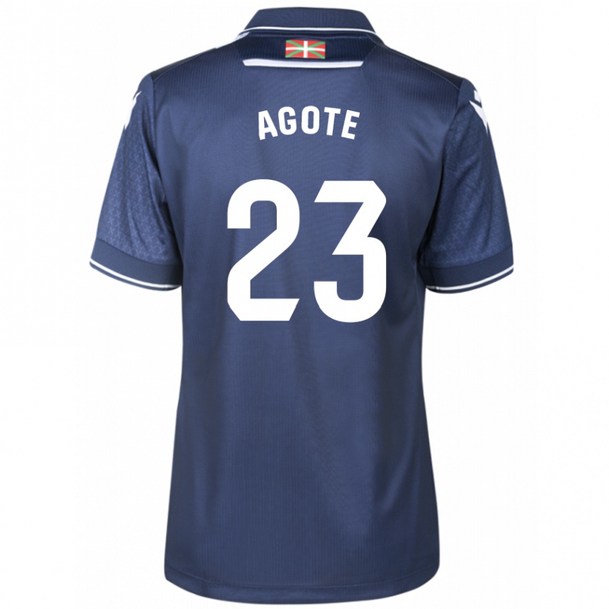 Niño Fútbol Camiseta Unax Agote #23 Armada 2ª Equipación 2023/24