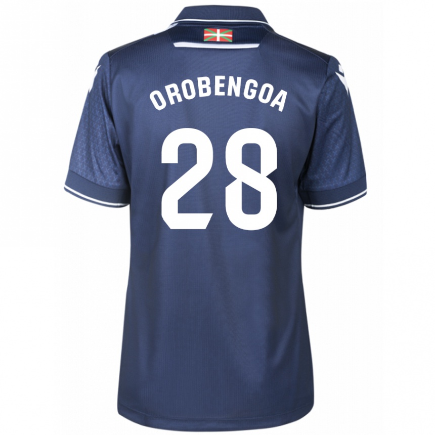 Niño Fútbol Camiseta Ekain Orobengoa #28 Armada 2ª Equipación 2023/24