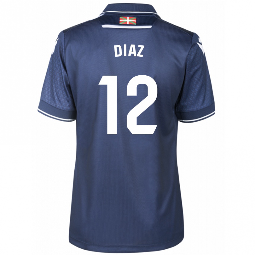 Niño Fútbol Camiseta Ekain Díaz #12 Armada 2ª Equipación 2023/24