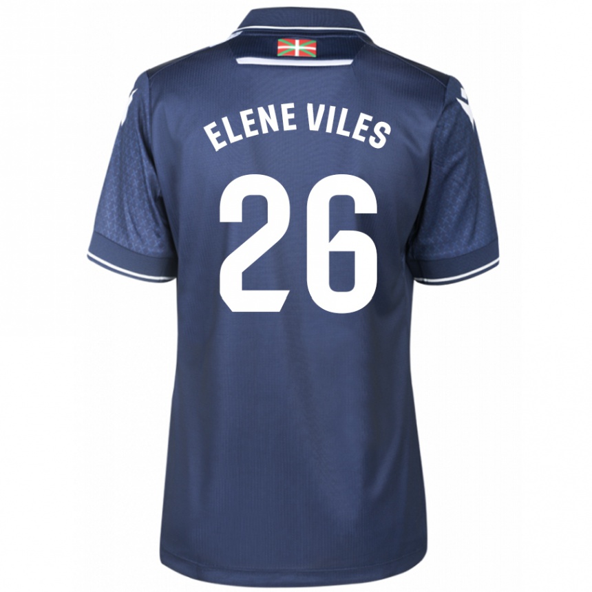 Niño Fútbol Camiseta Elene Viles Odriozola #26 Armada 2ª Equipación 2023/24