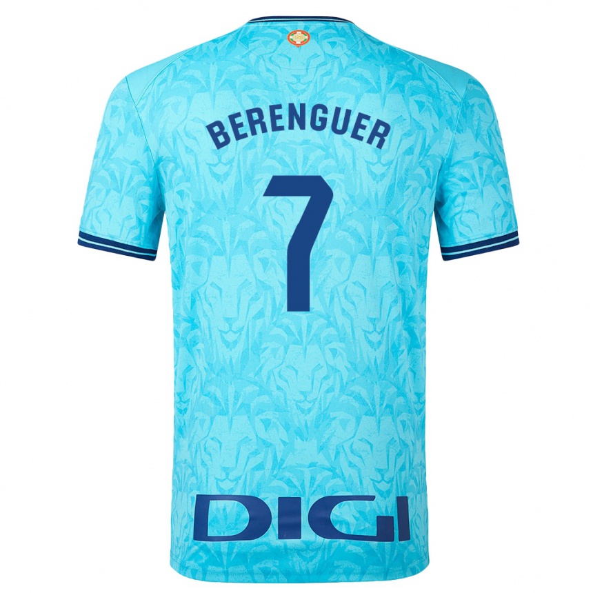 Niño Fútbol Camiseta Álex Berenguer #7 Cielo Azul 2ª Equipación 2023/24