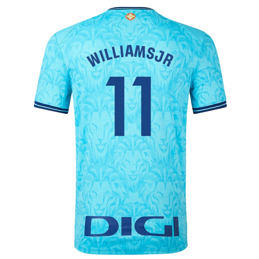 Niño Fútbol Camiseta Nico Williams #11 Cielo Azul 2ª Equipación 2023/24