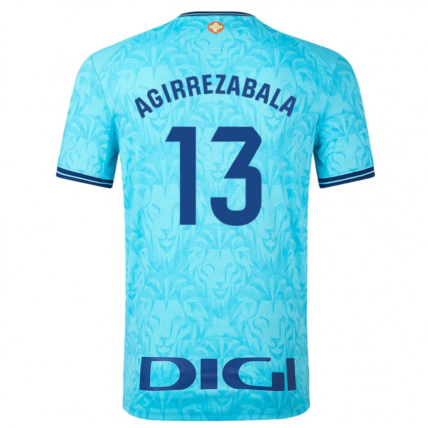 Niño Fútbol Camiseta Julen Agirrezabala #13 Cielo Azul 2ª Equipación 2023/24