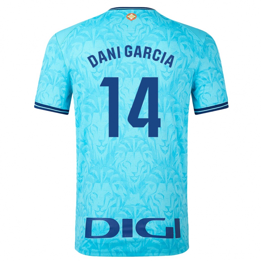 Niño Fútbol Camiseta Dani García #14 Cielo Azul 2ª Equipación 2023/24