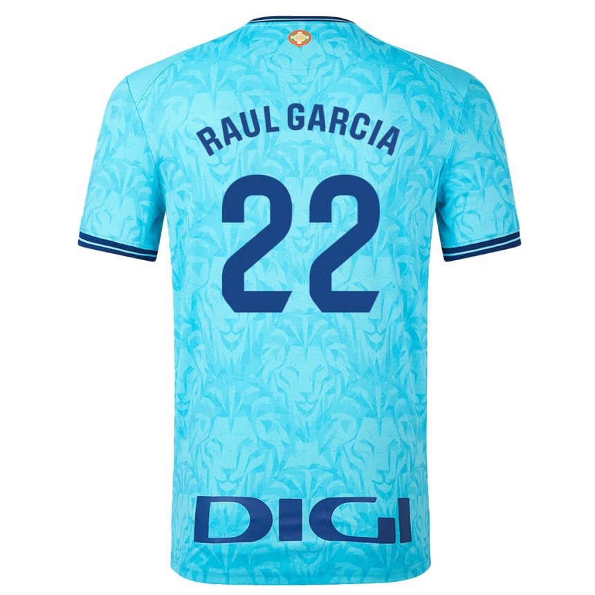 Niño Fútbol Camiseta Raúl García #22 Cielo Azul 2ª Equipación 2023/24