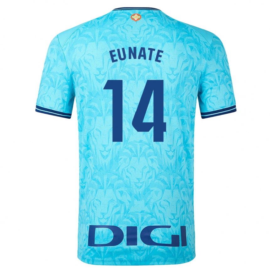 Niño Fútbol Camiseta Eunate Arraiza Otazu #14 Cielo Azul 2ª Equipación 2023/24