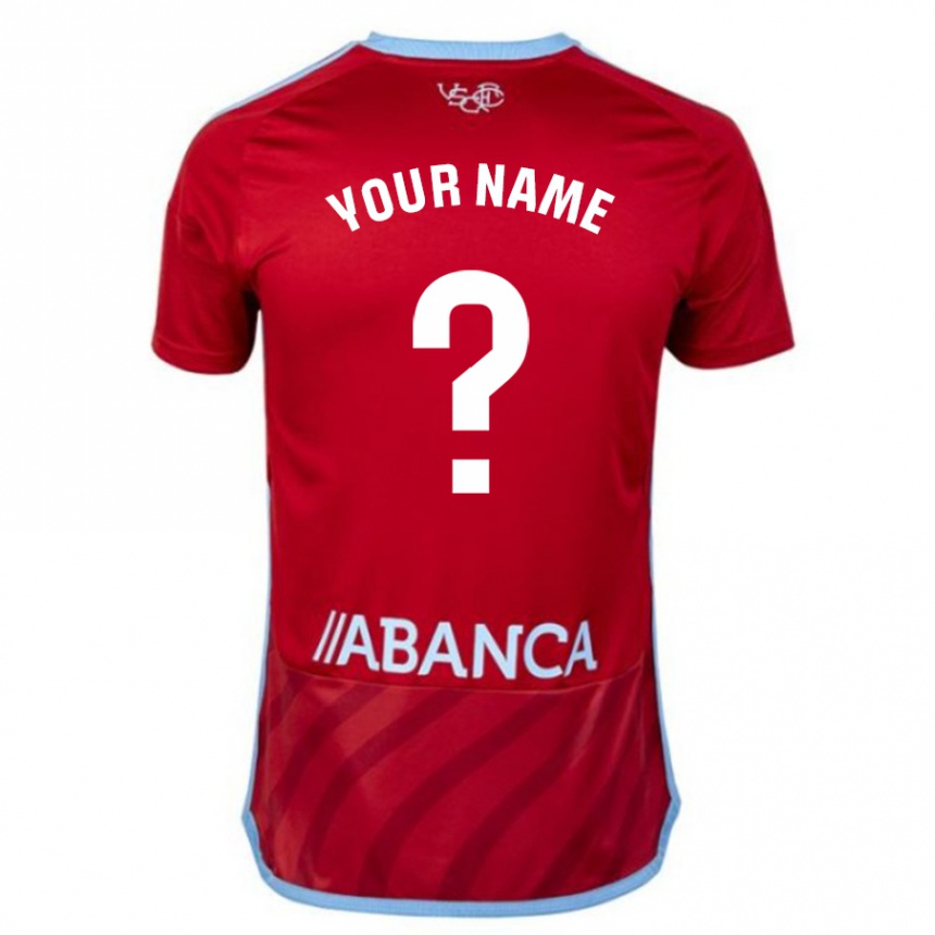 Niño Fútbol Camiseta Su Nombre #0 Rojo 2ª Equipación 2023/24