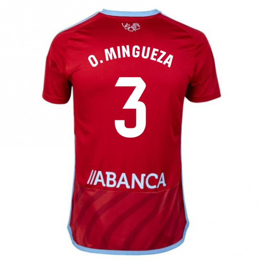 Niño Fútbol Camiseta Óscar Mingueza #3 Rojo 2ª Equipación 2023/24