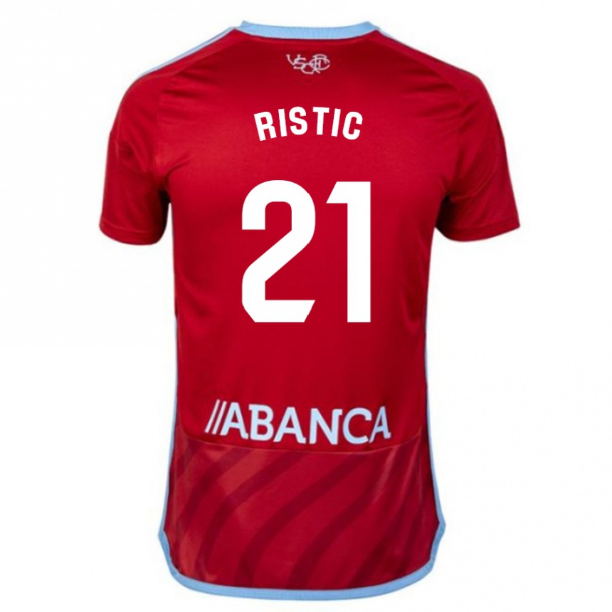 Niño Fútbol Camiseta Mihailo Ristic #21 Rojo 2ª Equipación 2023/24