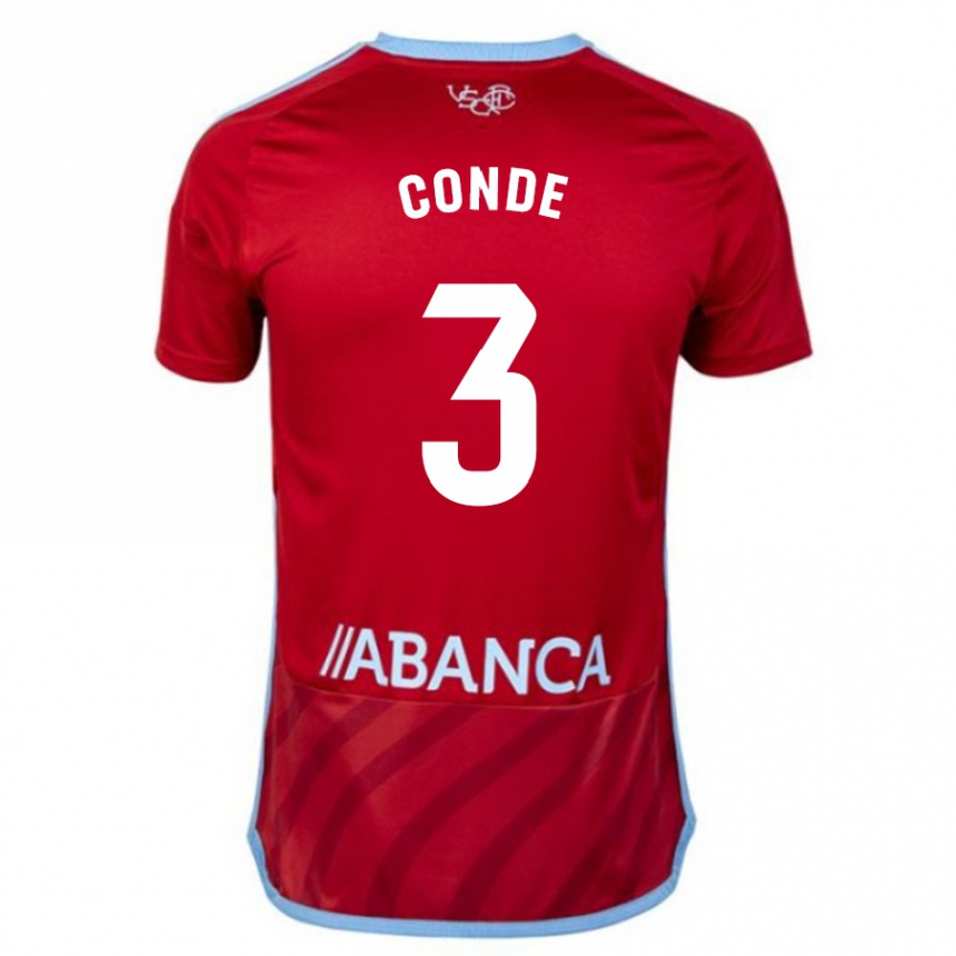 Niño Fútbol Camiseta Martín Conde #3 Rojo 2ª Equipación 2023/24