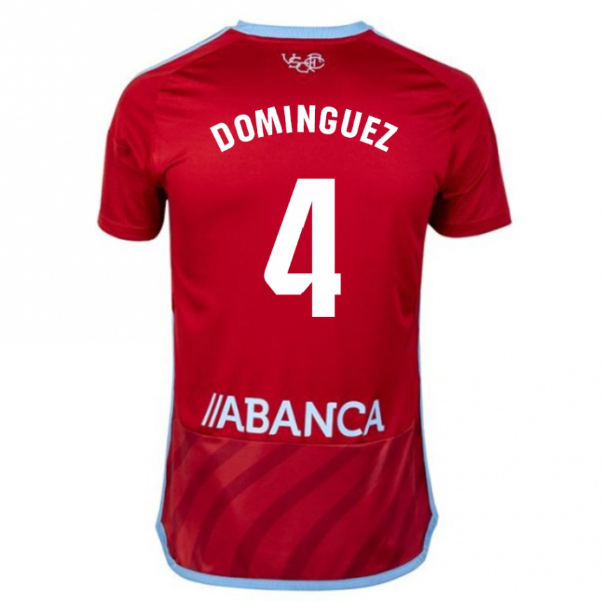 Niño Fútbol Camiseta Javi Domínguez #4 Rojo 2ª Equipación 2023/24