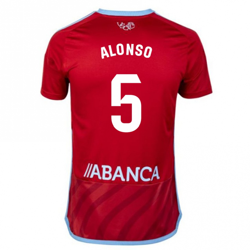 Niño Fútbol Camiseta Gael Alonso #5 Rojo 2ª Equipación 2023/24