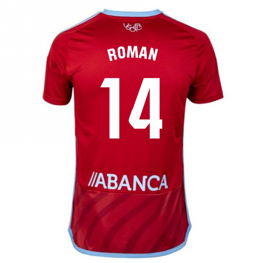 Niño Fútbol Camiseta Miguel Román #14 Rojo 2ª Equipación 2023/24