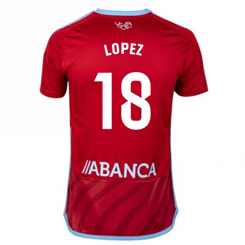 Niño Fútbol Camiseta Joel López #18 Rojo 2ª Equipación 2023/24