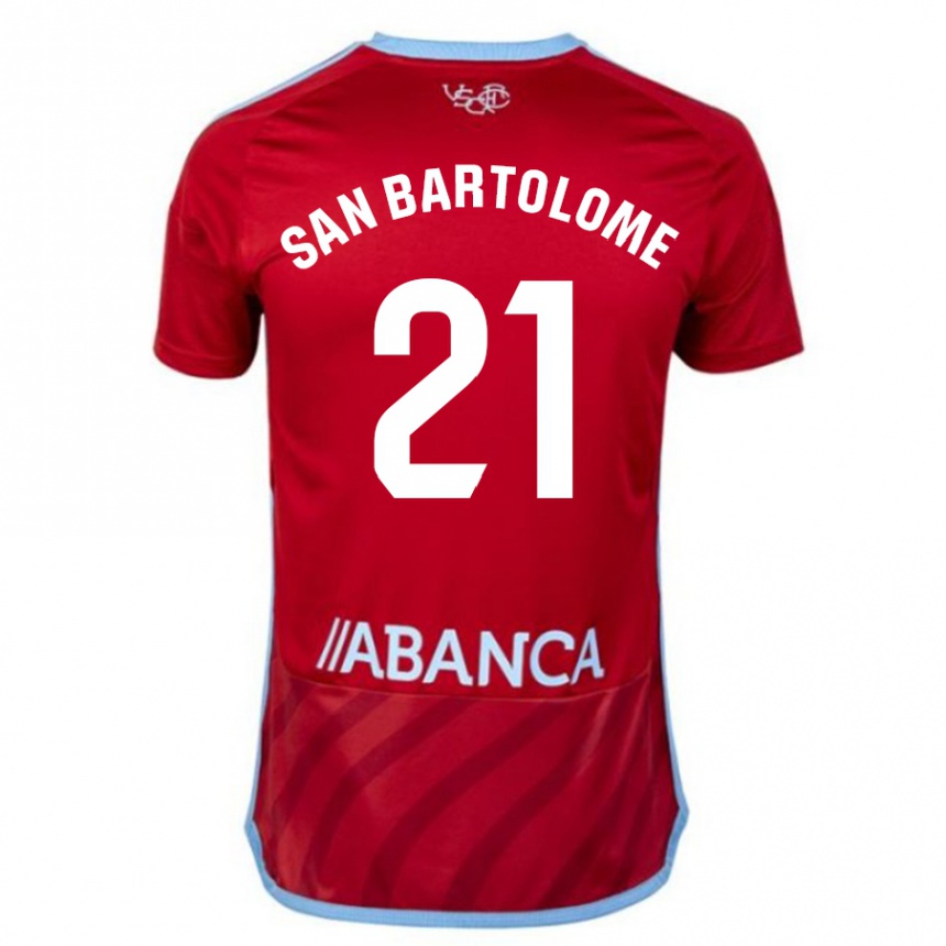 Niño Fútbol Camiseta Víctor San Bartolomé #21 Rojo 2ª Equipación 2023/24