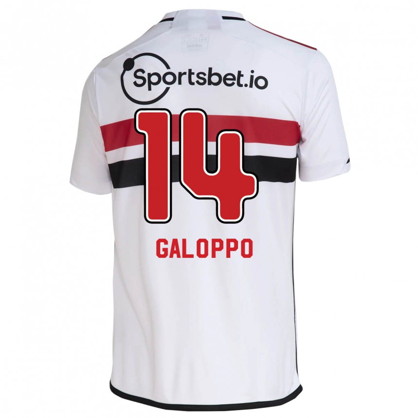 Hombre Fútbol Camiseta Giuliano Galoppo #14 Blanco 1ª Equipación 2023/24