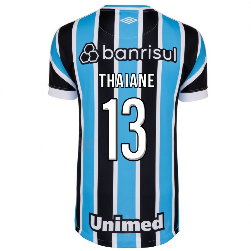Hombre Fútbol Camiseta Thaiane #13 Azul 1ª Equipación 2023/24