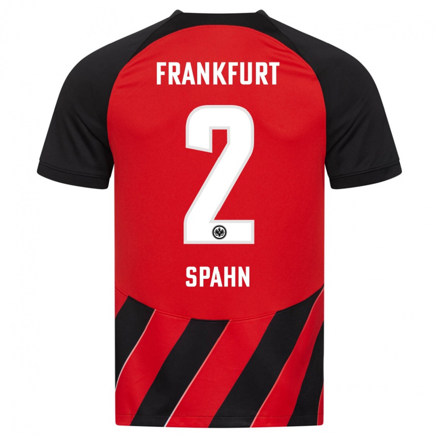 Hombre Fútbol Camiseta Maurice Spahn #2 Negro Rojo 1ª Equipación 2023/24