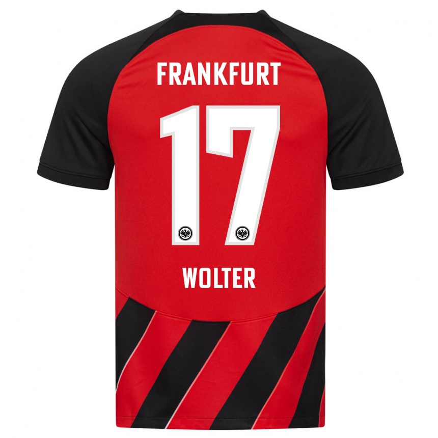 Hombre Fútbol Camiseta Pia-Sophie Wolter #17 Negro Rojo 1ª Equipación 2023/24