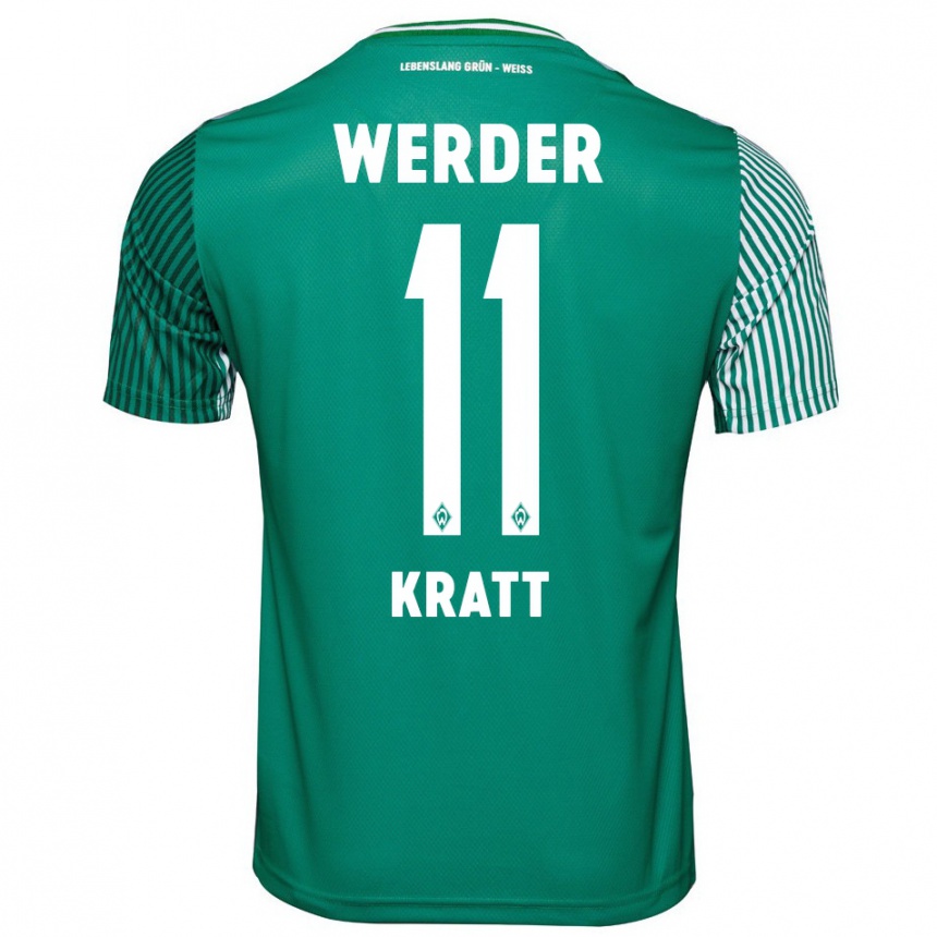 Hombre Fútbol Camiseta Ronan Kratt #11 Verde 1ª Equipación 2023/24
