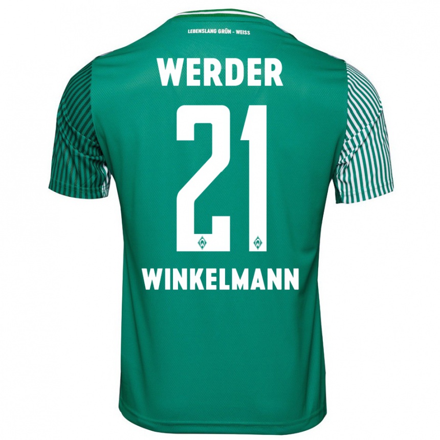 Hombre Fútbol Camiseta Till Winkelmann #21 Verde 1ª Equipación 2023/24