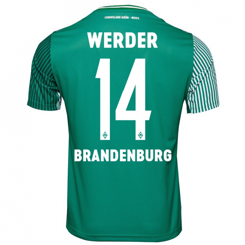 Hombre Fútbol Camiseta Michaela Brandenburg #14 Verde 1ª Equipación 2023/24