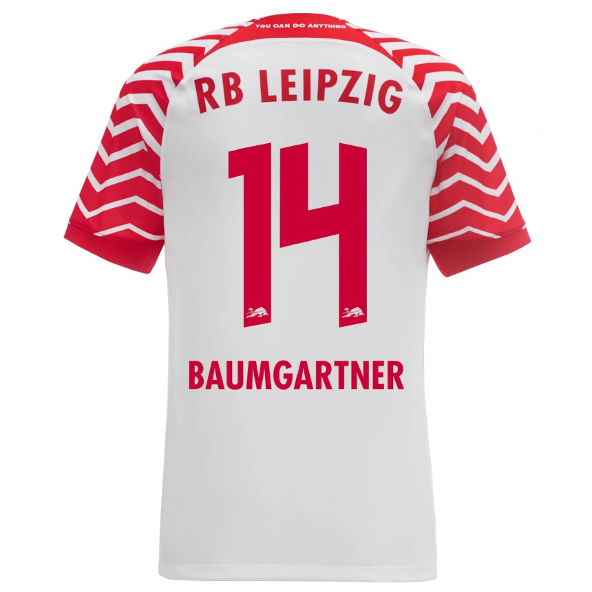 Hombre Fútbol Camiseta Christoph Baumgartner #14 Blanco 1ª Equipación 2023/24