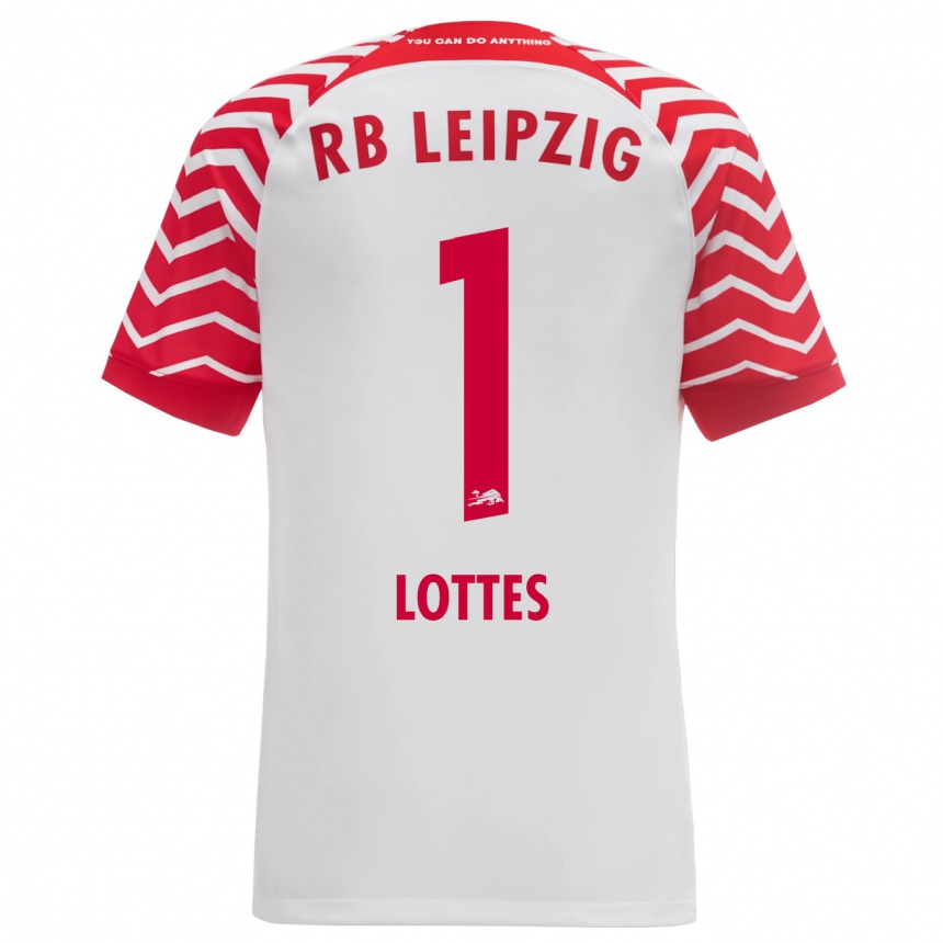 Hombre Fútbol Camiseta Benjamin Lottes #1 Blanco 1ª Equipación 2023/24