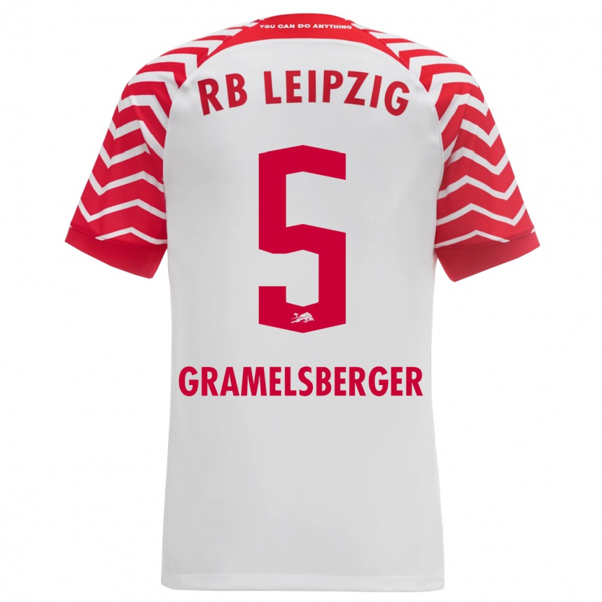 Hombre Fútbol Camiseta Lennert Gramelsberger #5 Blanco 1ª Equipación 2023/24