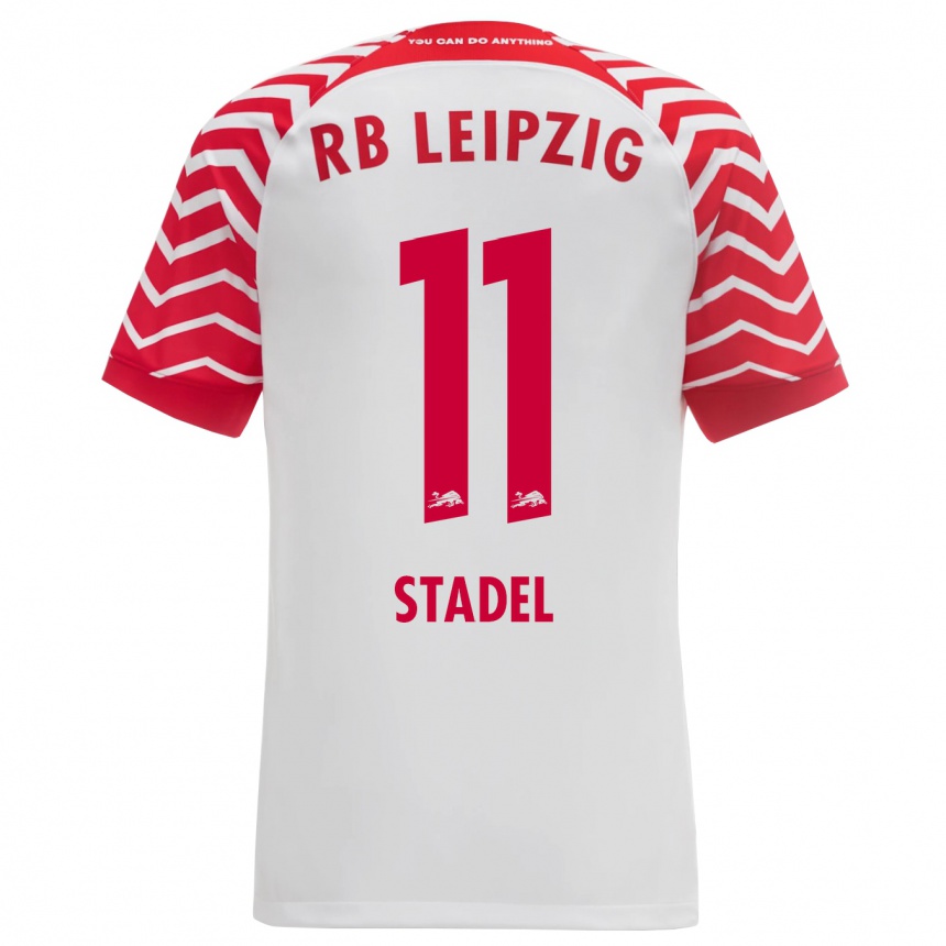 Hombre Fútbol Camiseta Maddox Stadel #11 Blanco 1ª Equipación 2023/24