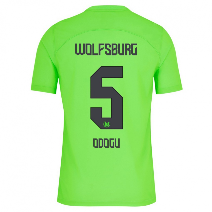 Hombre Fútbol Camiseta David Odogu #5 Verde 1ª Equipación 2023/24